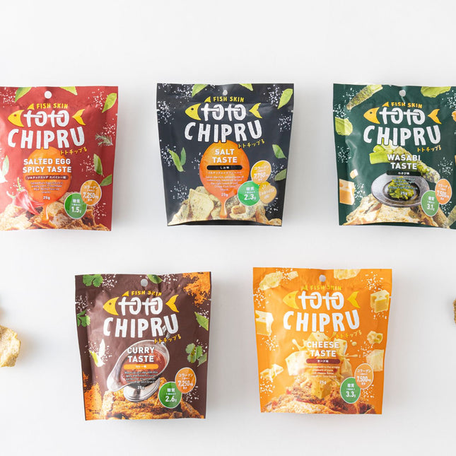 トトチップる【しお・ソルテッドエッグスパイシー・わさび・チーズ・カレー】